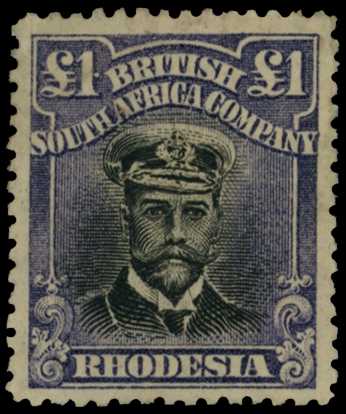 1917-20 £1 Head Die IIIA, perf 14. Large...