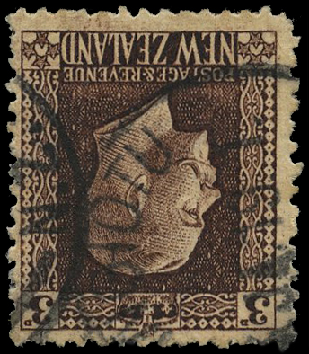 1915-30 3d chocolate perf 14 x 13½ with...