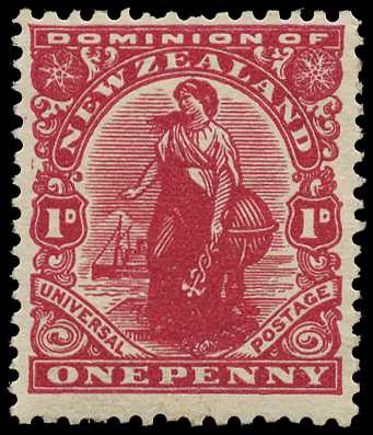 1924 1d pale carmine on unsurfaced Jones...