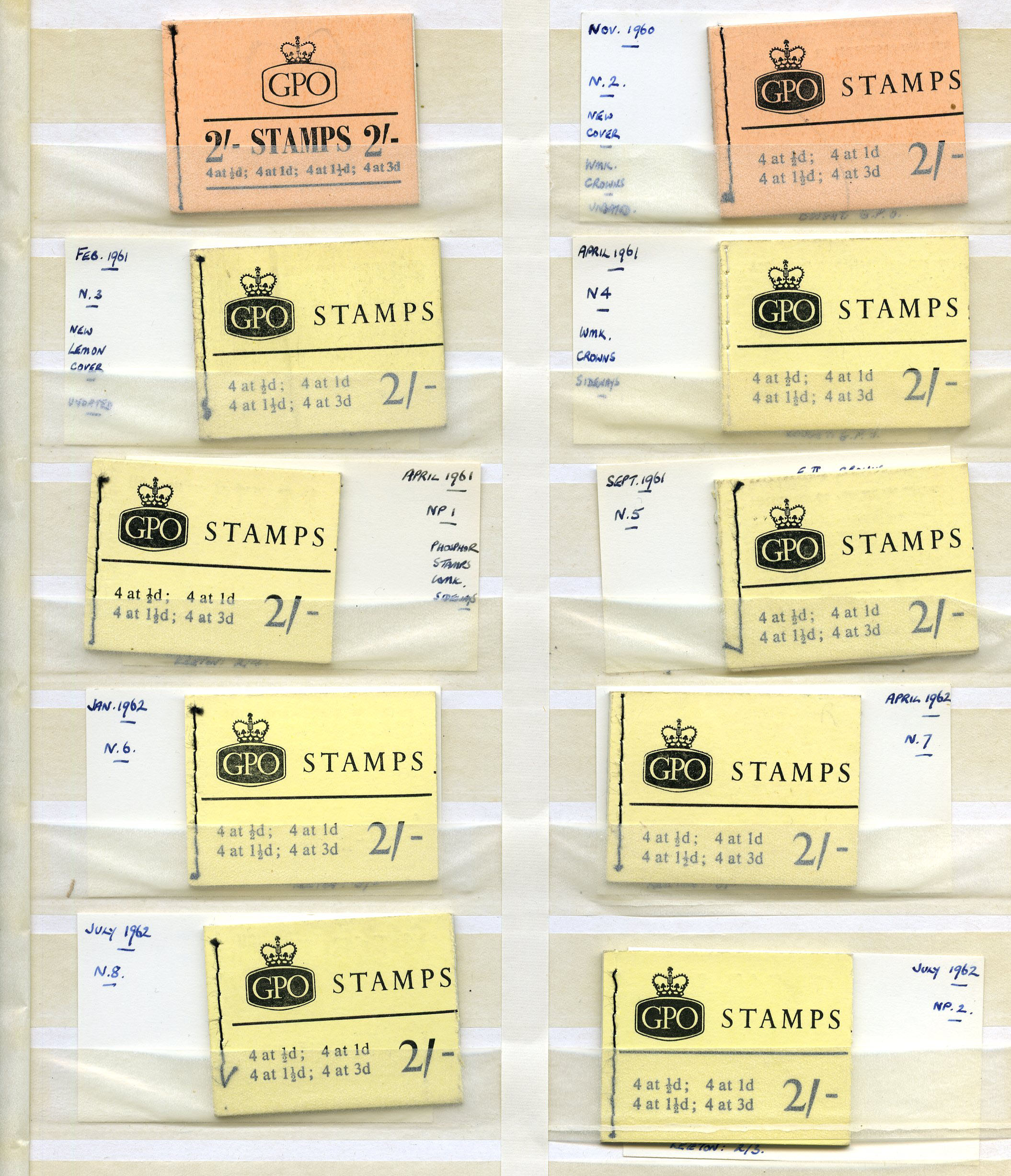 1959 - September 1968 2/- booklets, complete...