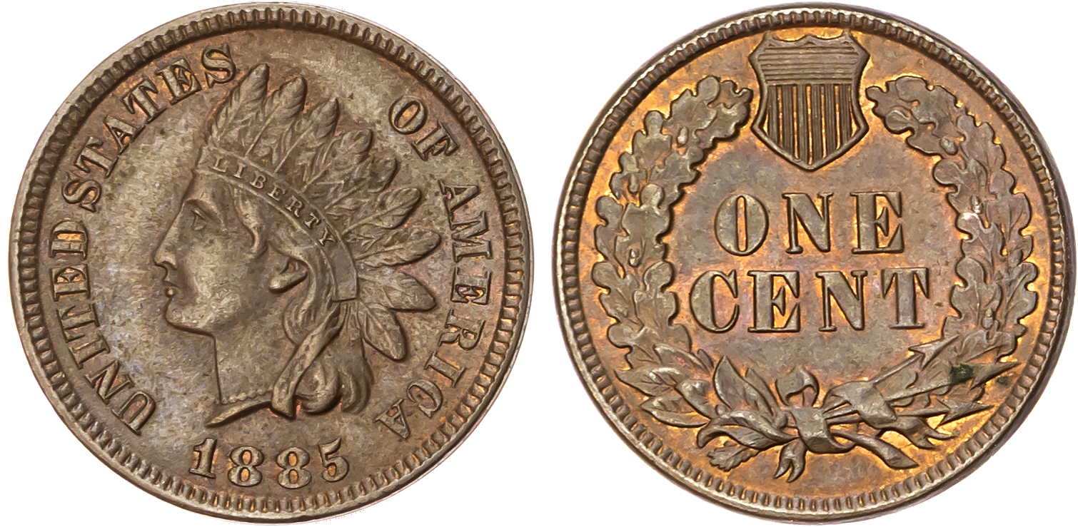 USA, Indian Head bronze Cent, 1885