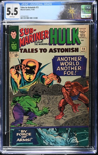 Tales to Astonish #73 CGC 5.5 Watcher and Leader appearances (Marvel Comics, 1965) Off-white to white pages