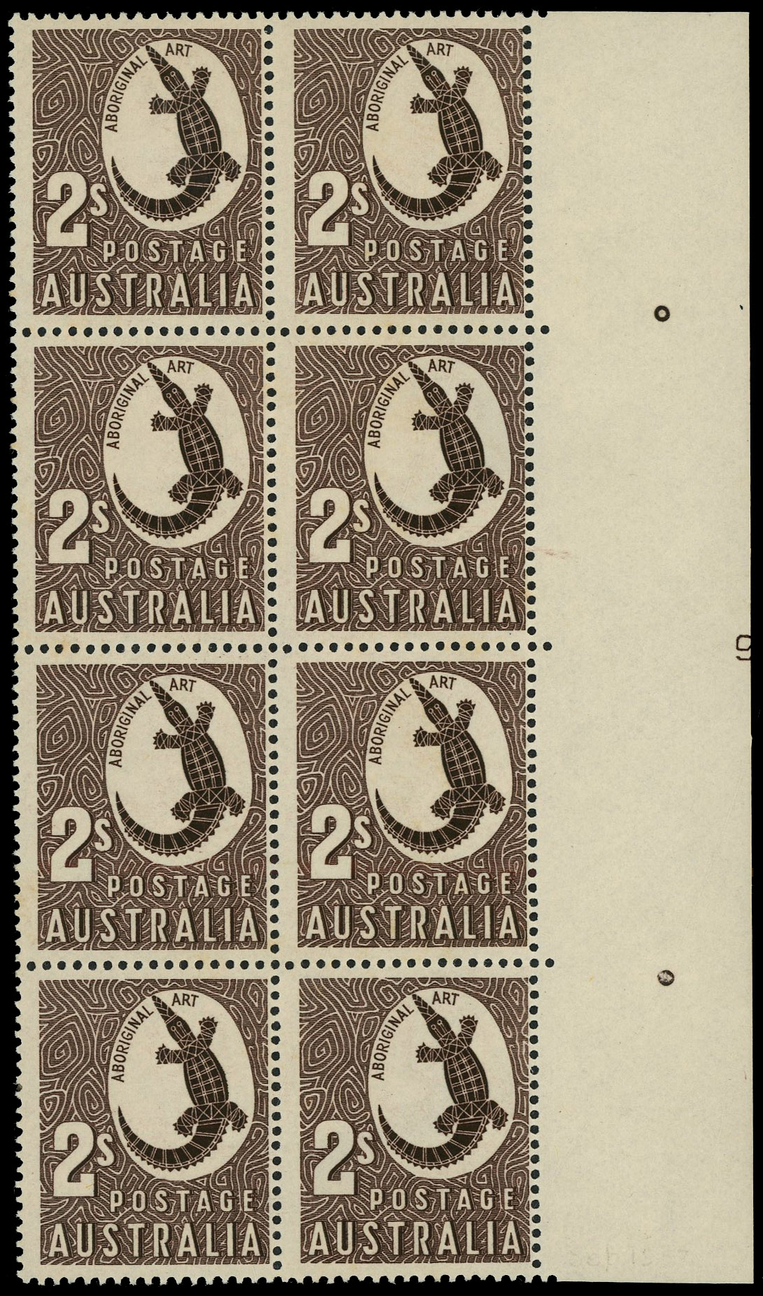 Australia SG 224f Plate 9 block mint