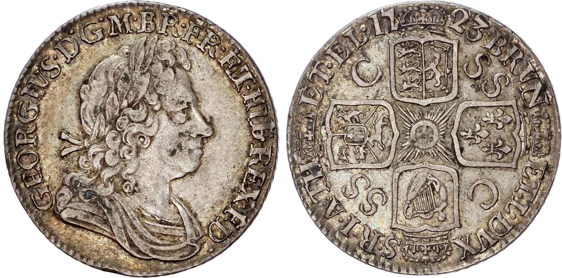 George I (1714-1727) Shilling, 1723, South Sea Company.