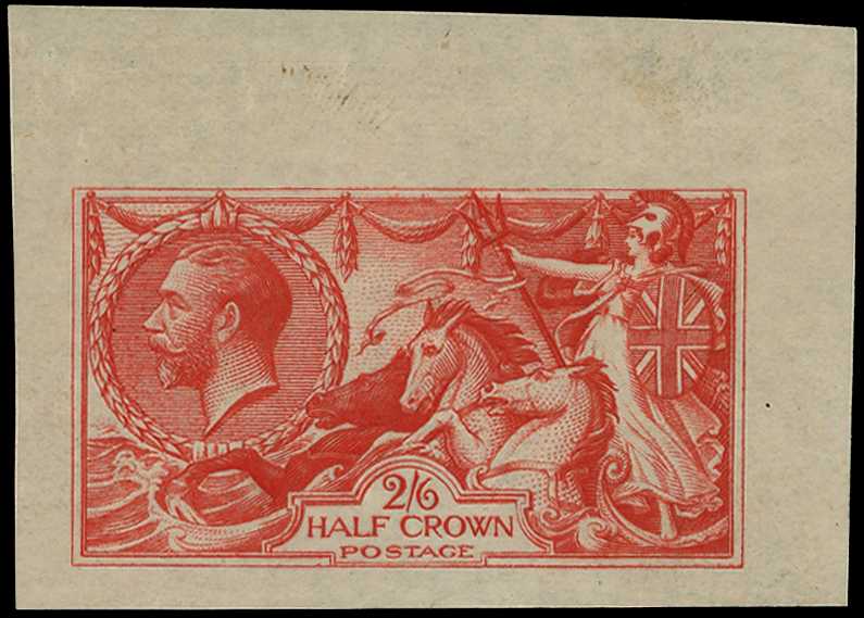 1913 2s6d "Seahorse" colour trial....