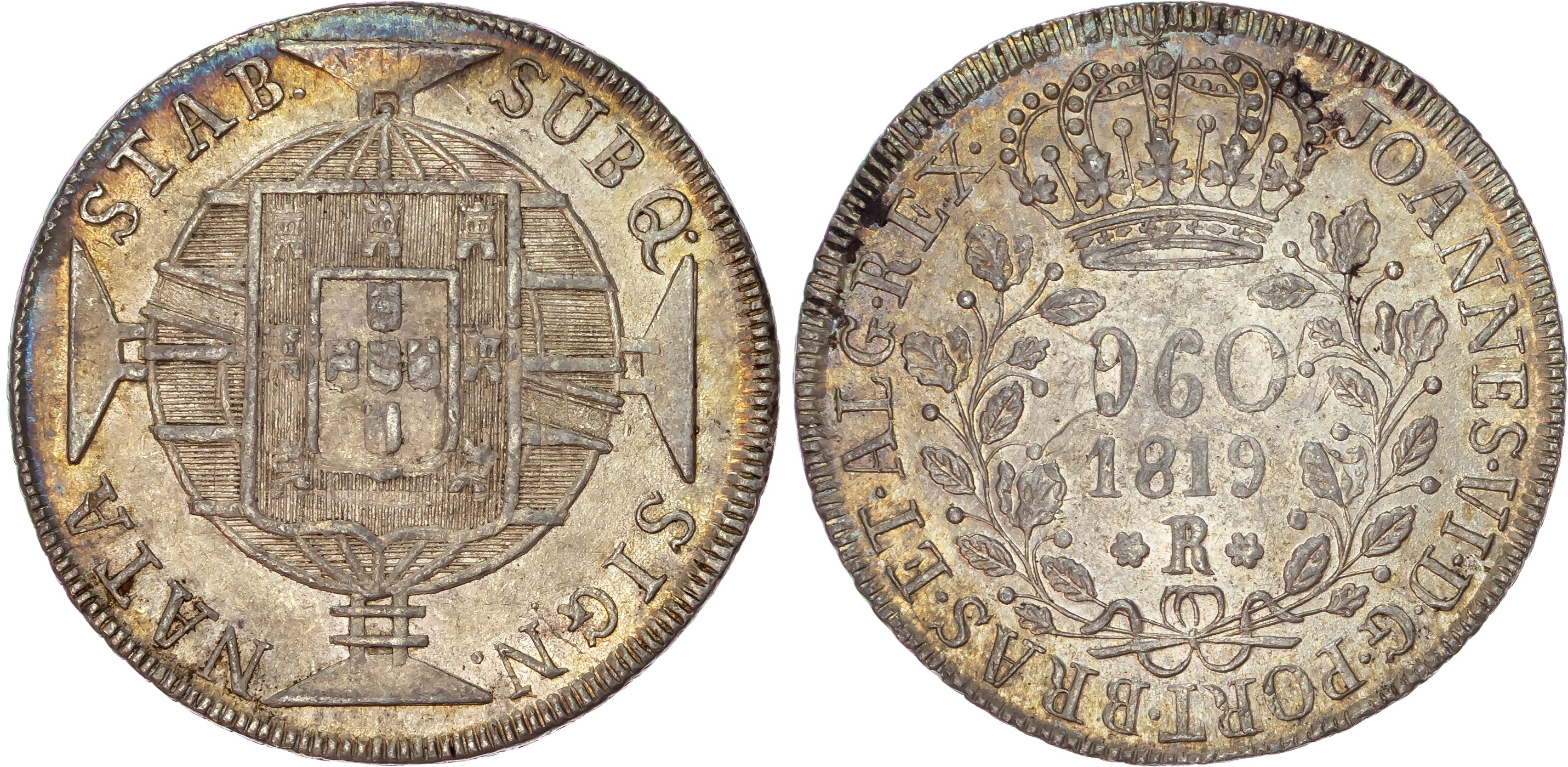 Brazil, João VI (1818-1822), silver 960 Réis, 1819 R
