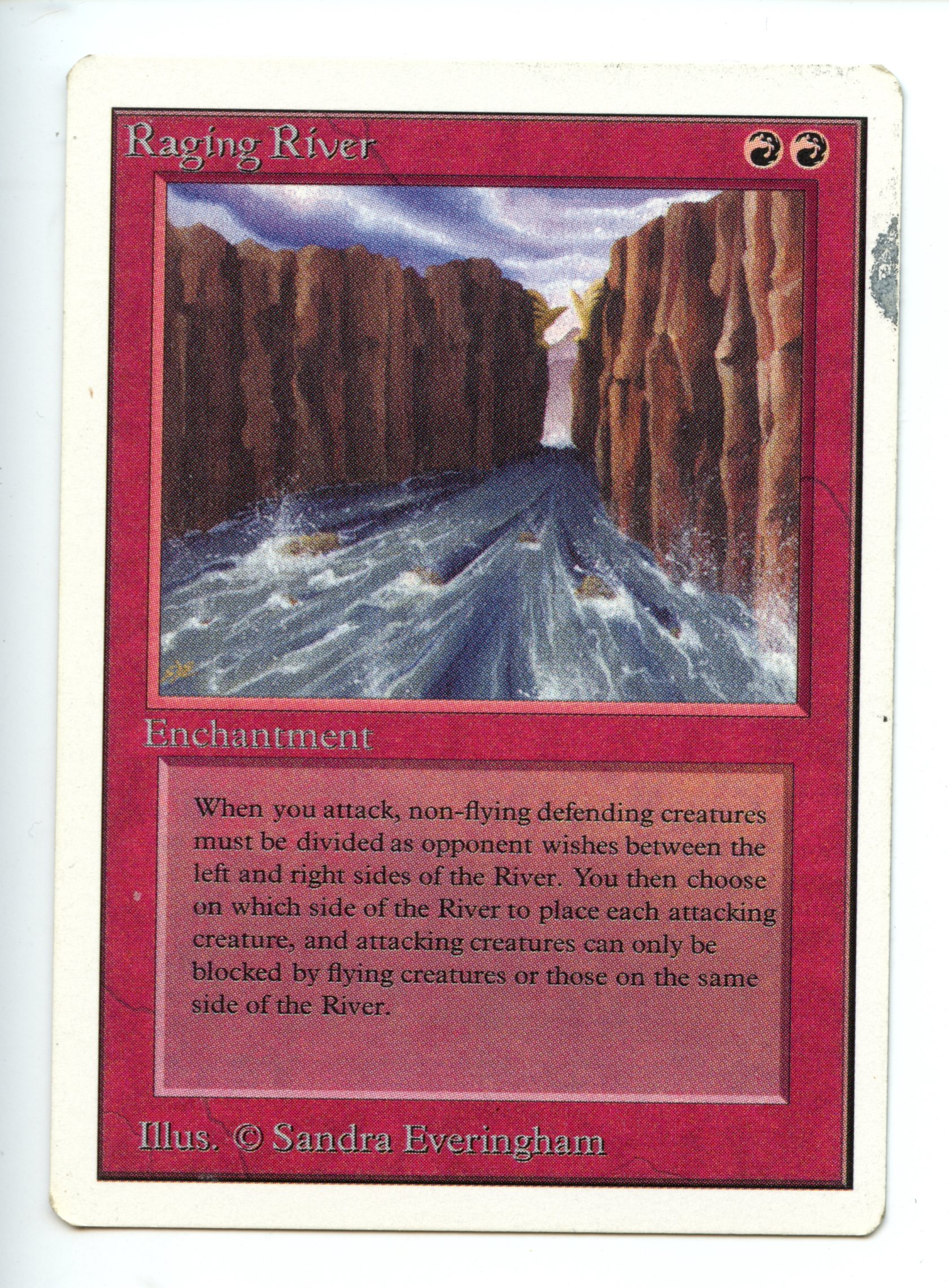 Magic The Gathering - Raging River  - Unlimited - Damaged Condition 