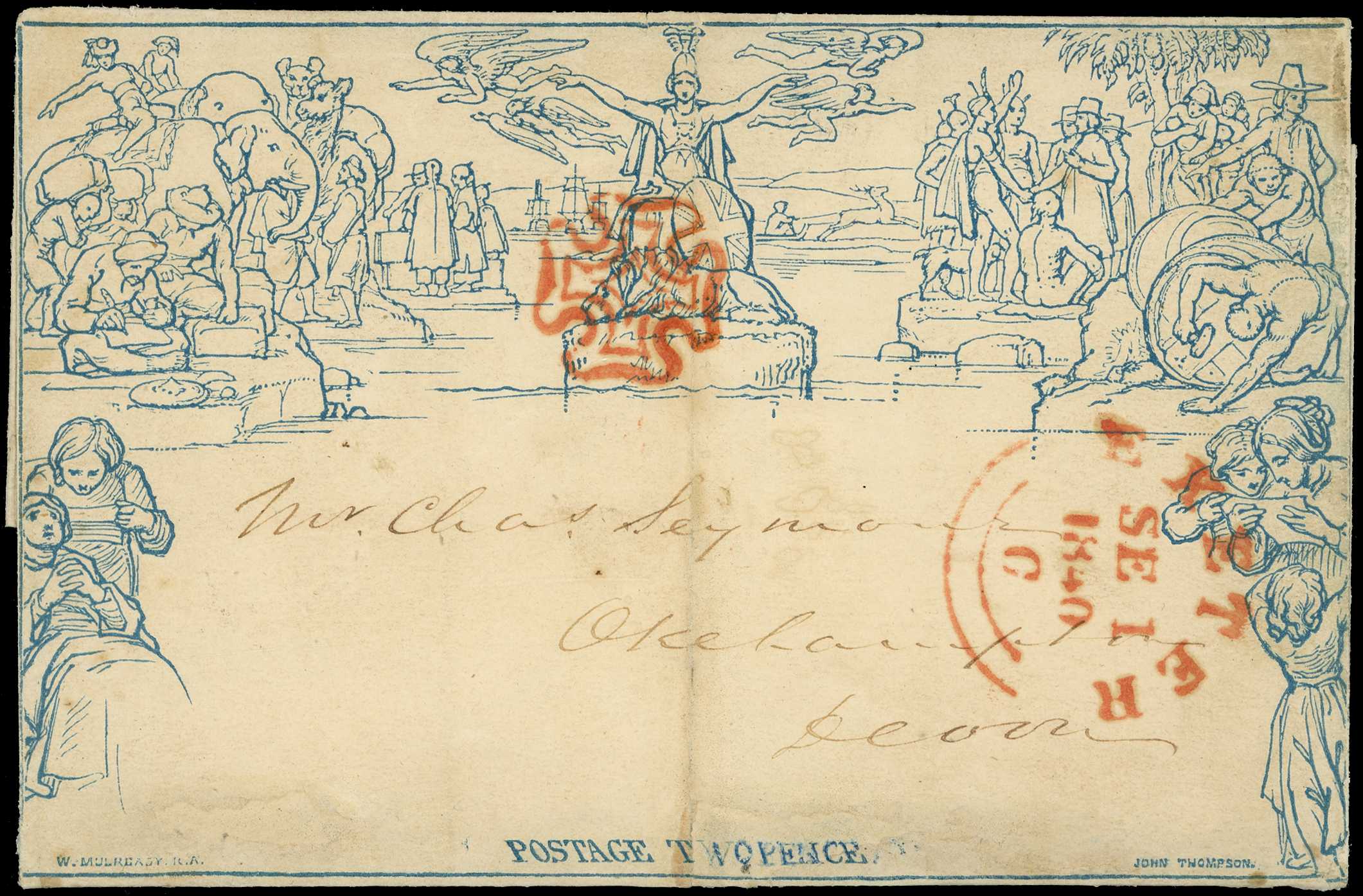 MULREADY: 1840 2d letter sheet addressed...