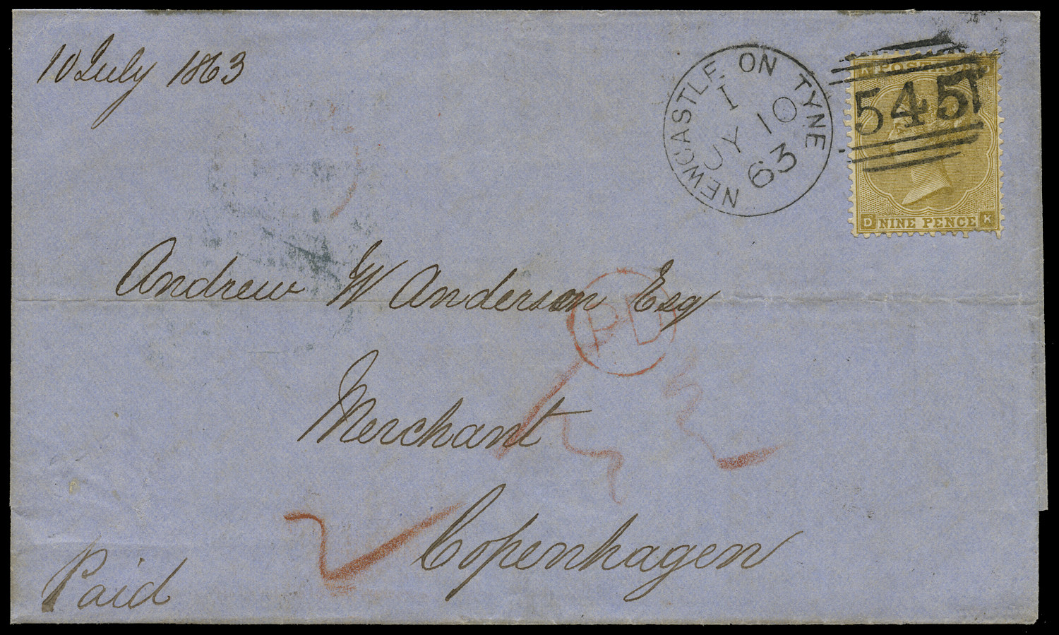 GB 1863  SG87 Pl.2 Cover