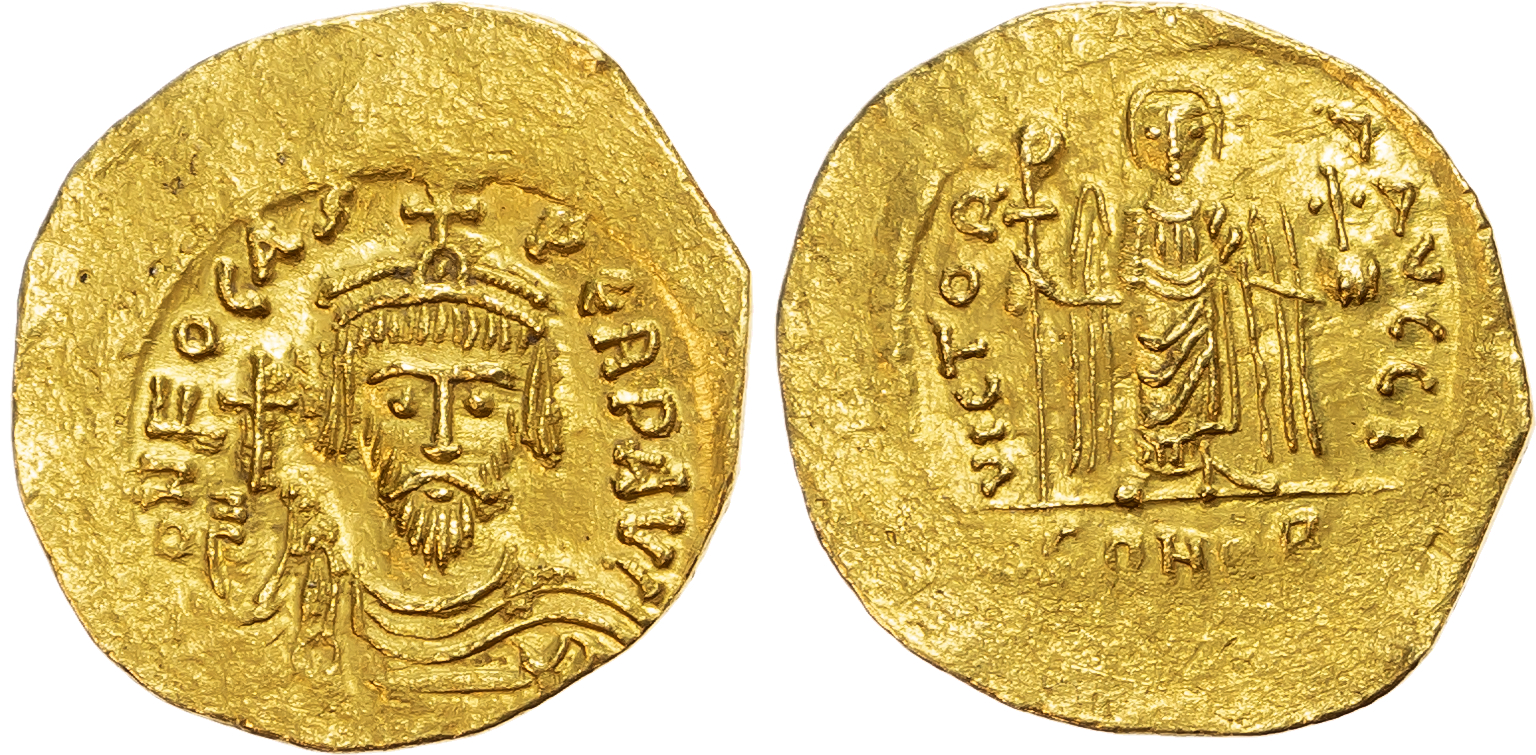 Focas (AD 602-610) AV Solidus, Constantinople, 4.35g. 