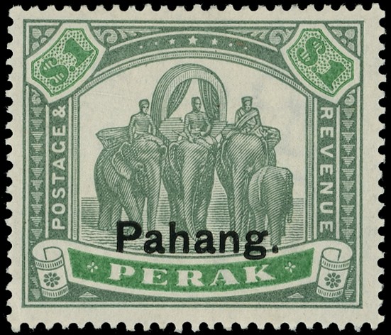 1898 $1 green and pale green, fresh large part o.g. SG...