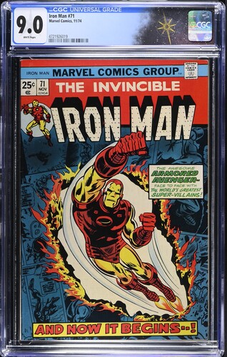 Iron Man #71 CGC 9.0 "Battle: Truth and Yellow Claw!" (Marvel Comics, 1974) White pages