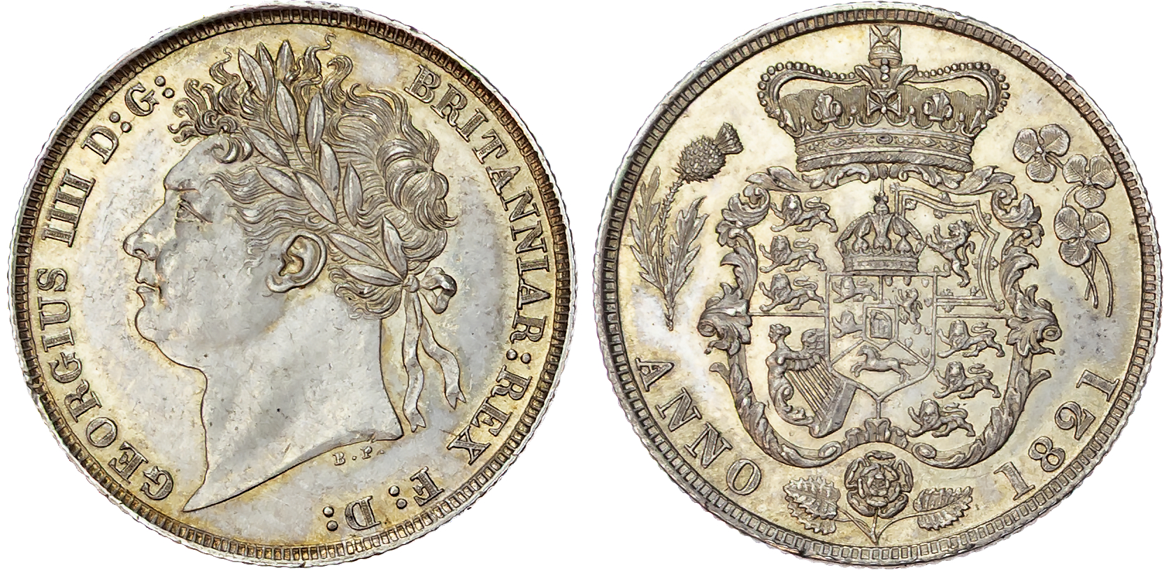 George IV (1820-1830), 1821, Shilling, Type 1.