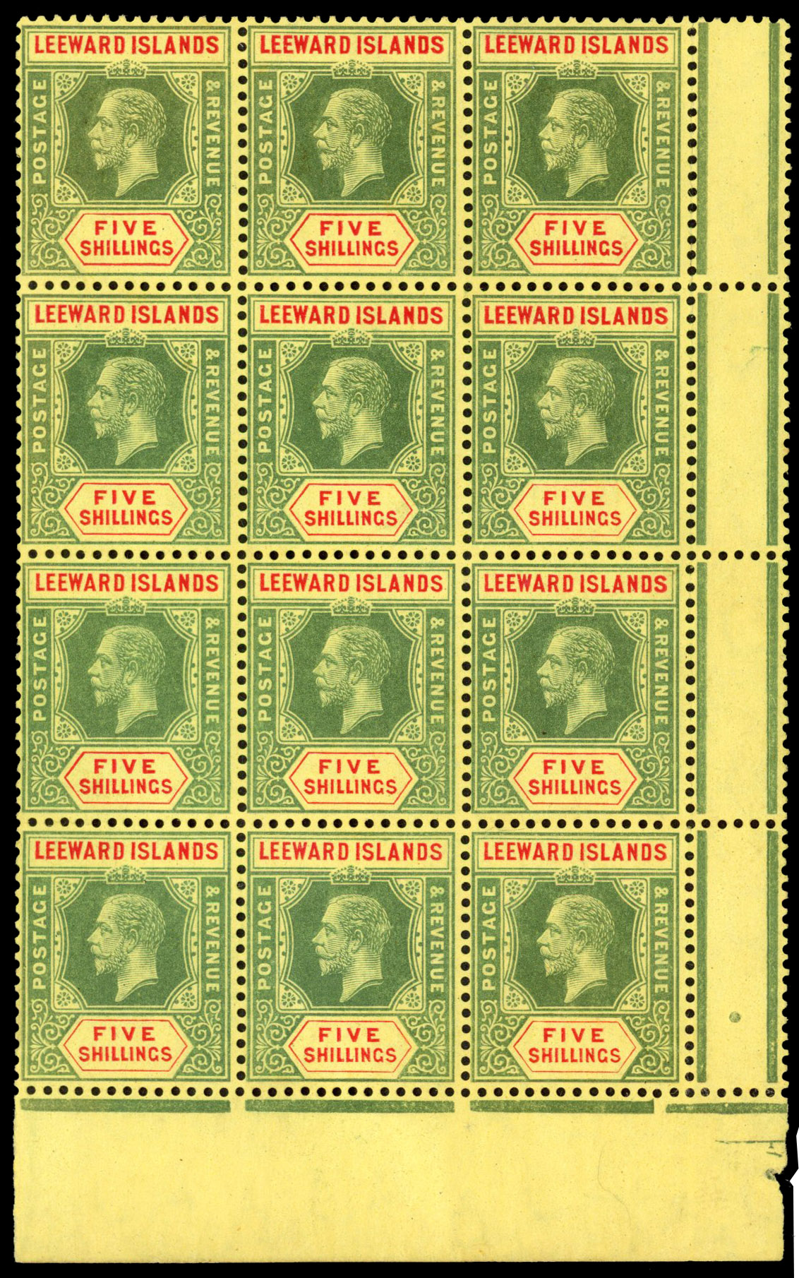 Leeward Islands SG 57 block mint