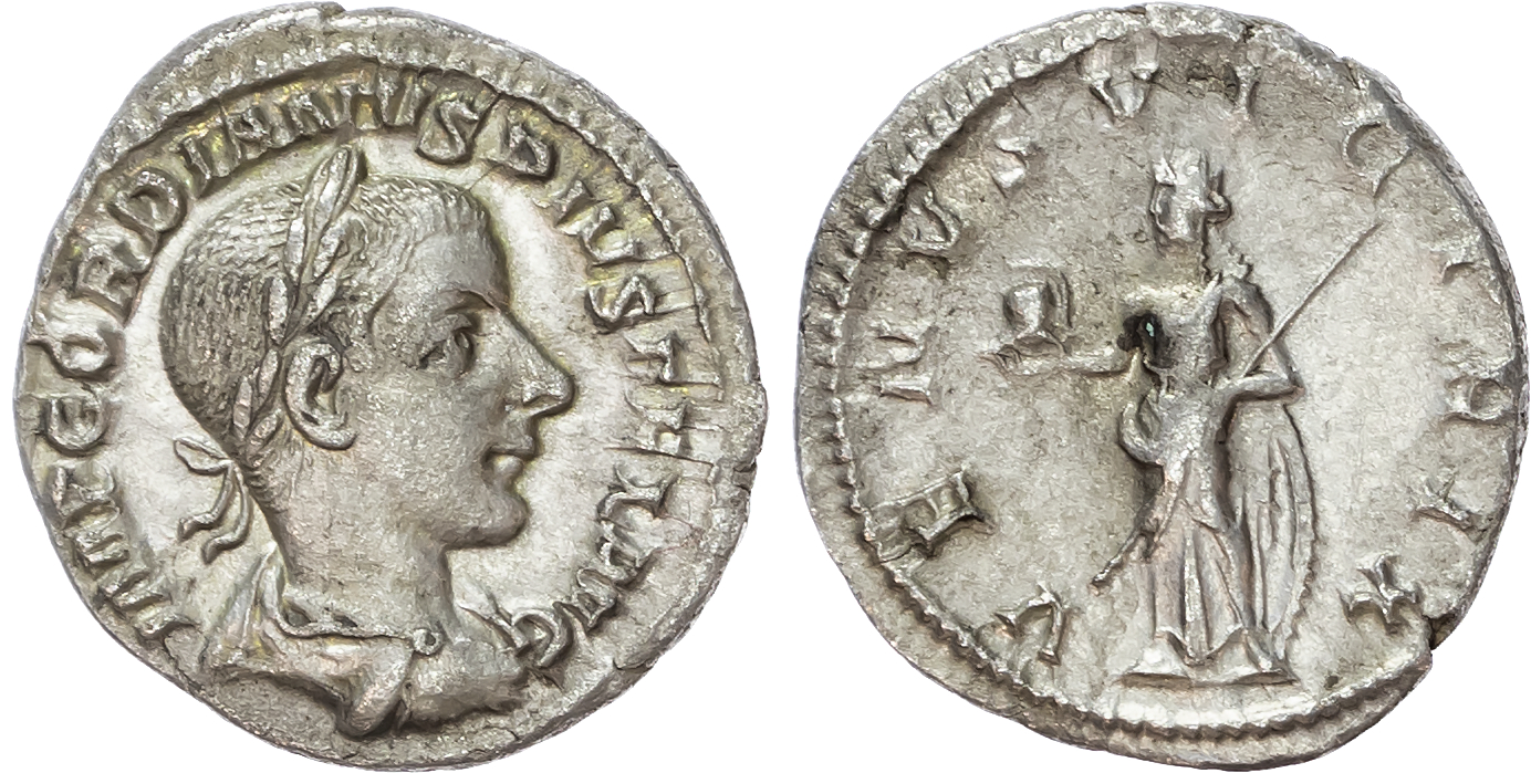 Gordian III (AD 238-244) AR Denarius, Rome, AD 241, 2.68g. 