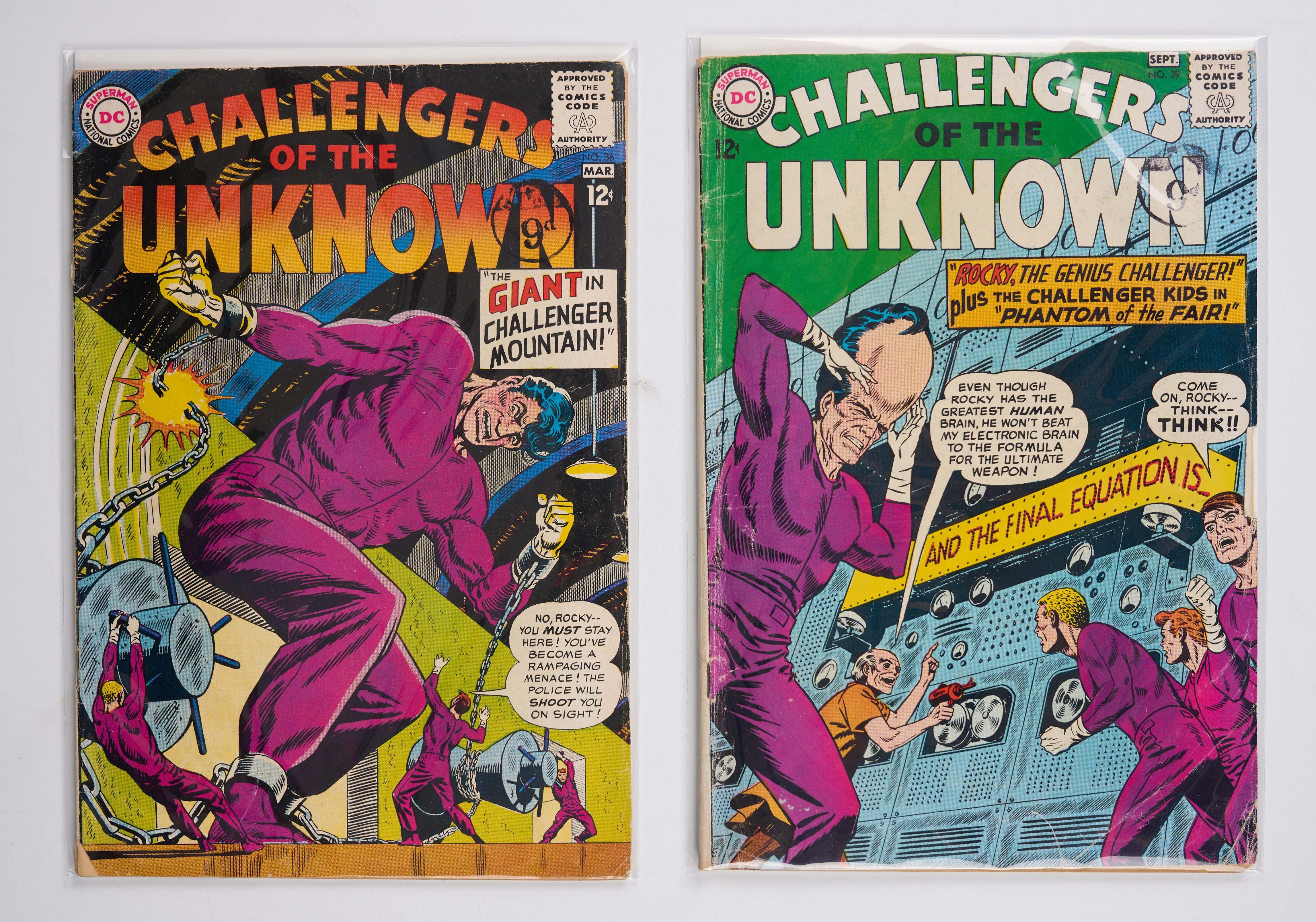 Challengers of the Unknown Including 1st Appearance of League of Challenger Haters (DC Comics, 1964-66) Bundle of 7