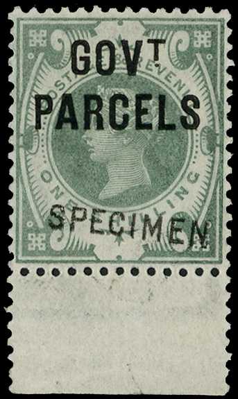 Government Parcels. 1887 1/- dull green,...