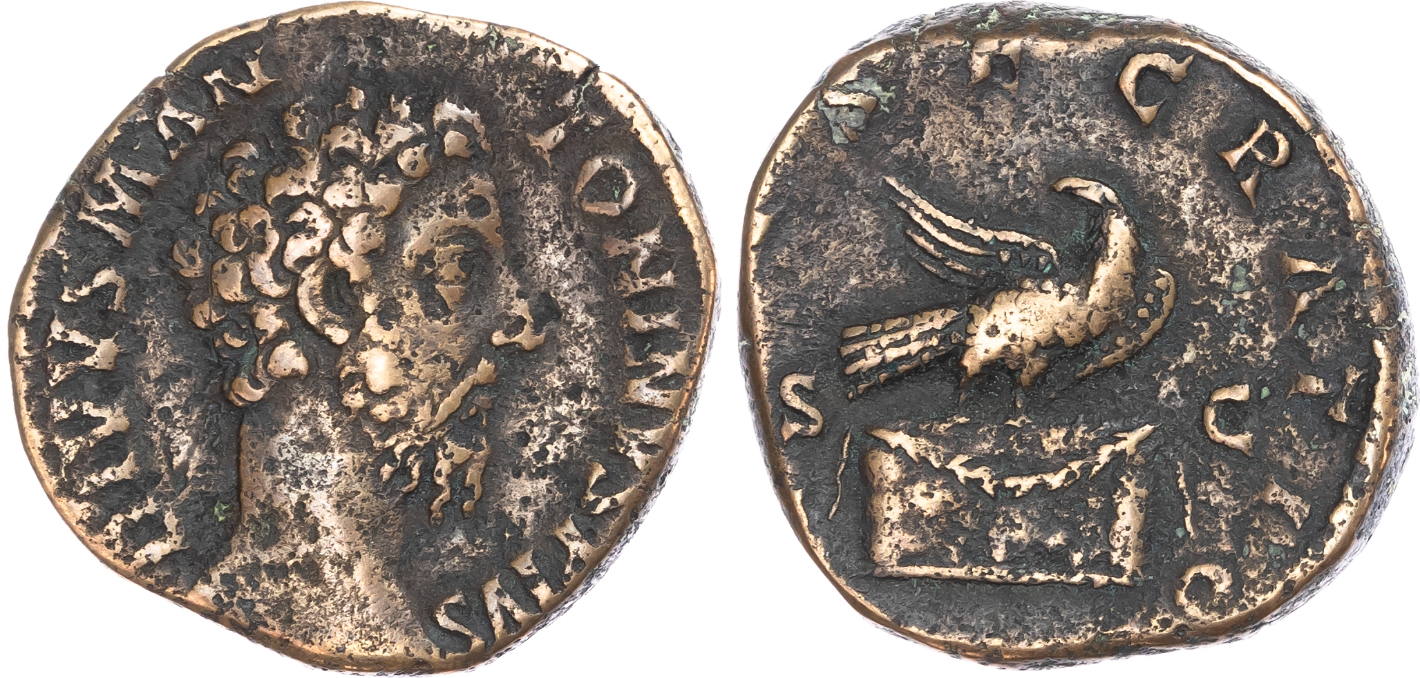 Divus Marcus Aurelius (died AD 180) AE Sestertius, Rome, AD 180, 23.71g.