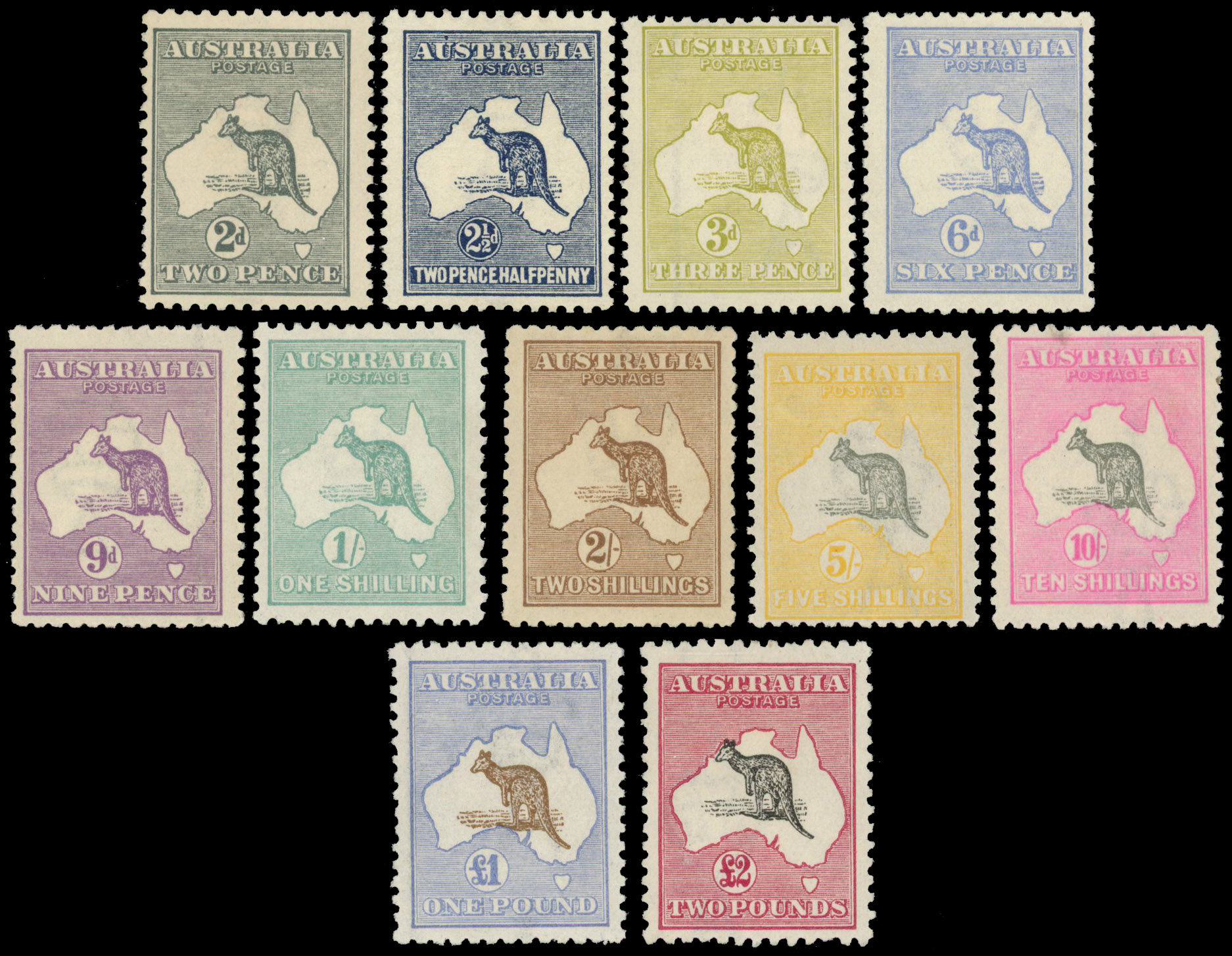 Australia SG 35-45b set mint