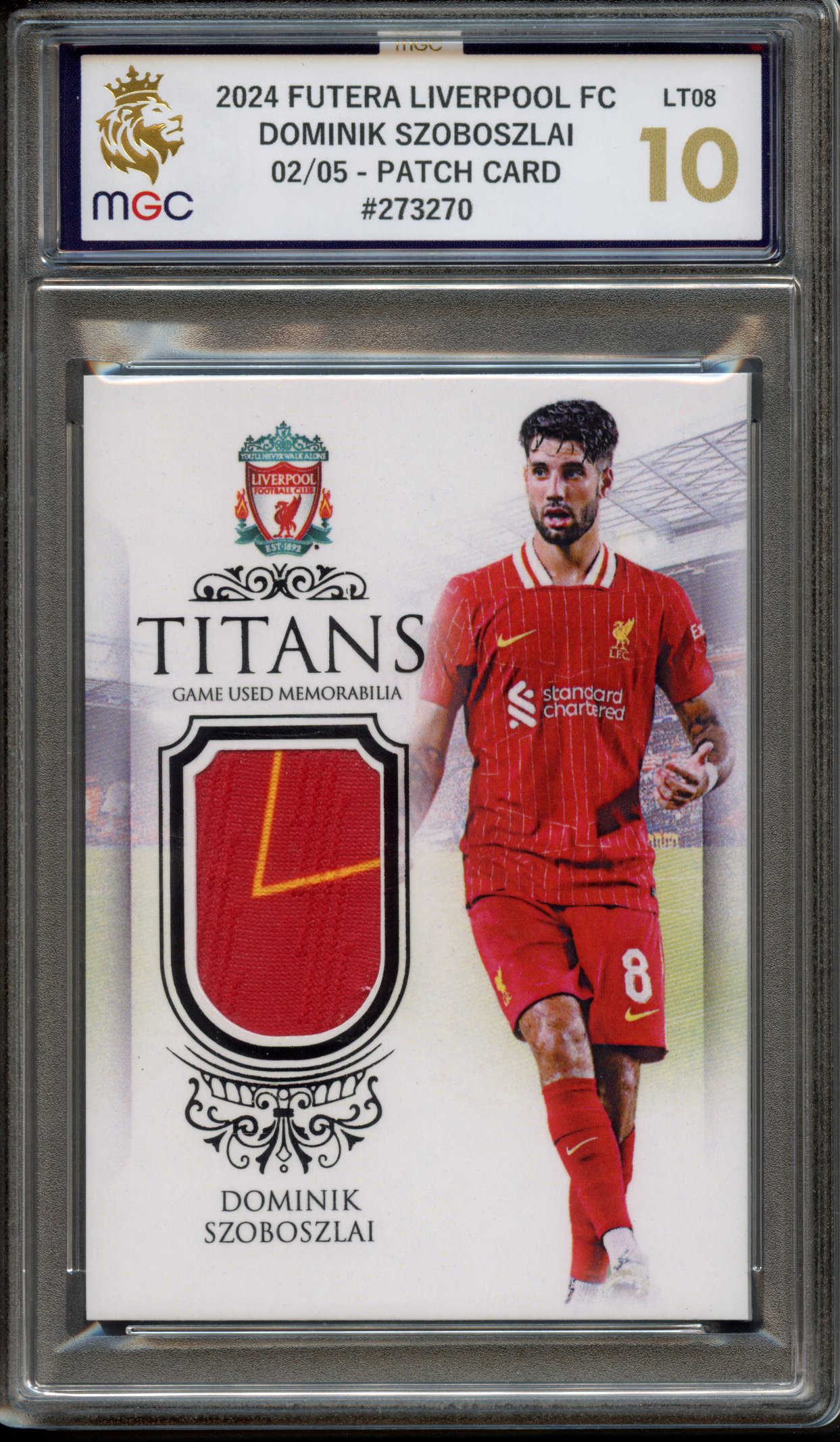 MGC 10 2024 Futera Liverpool FC Dominik Szoboszlai 02/05 - Patch Card
