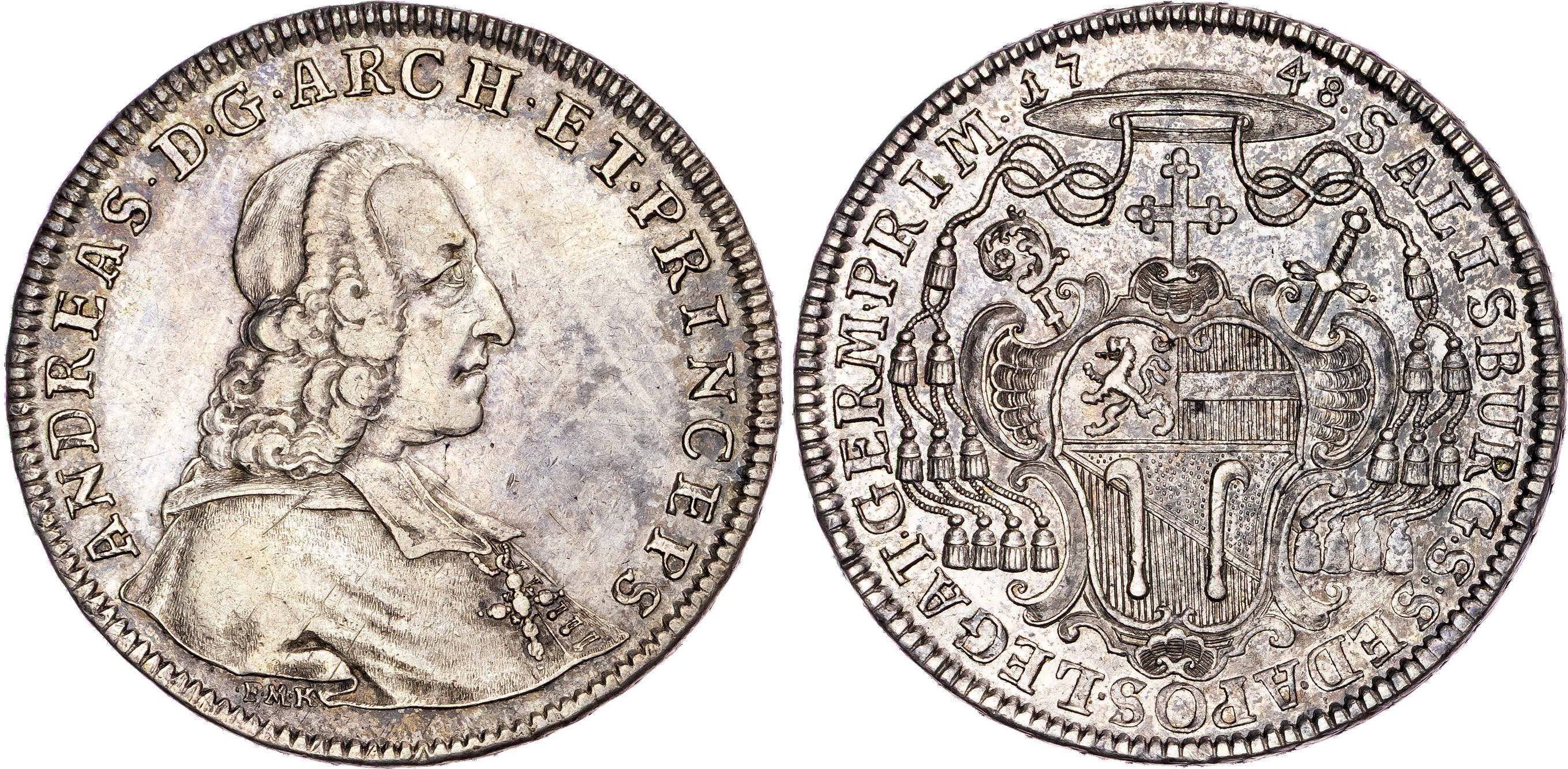 Austria, Salzburg, Andreas Jakob von Dietrichstein (1747-1753), silver Taler