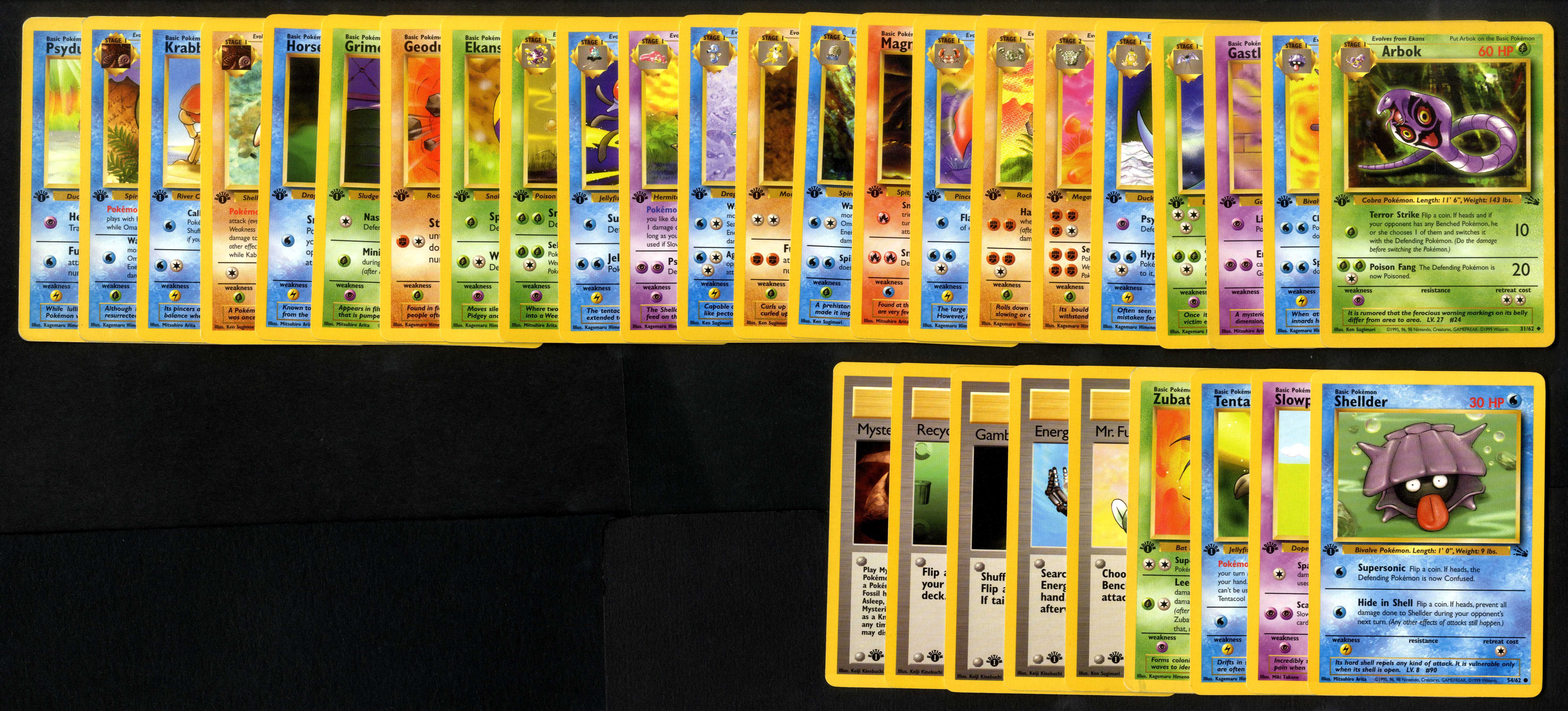 Fossil 1st Edition - Partial Set - 32 cards