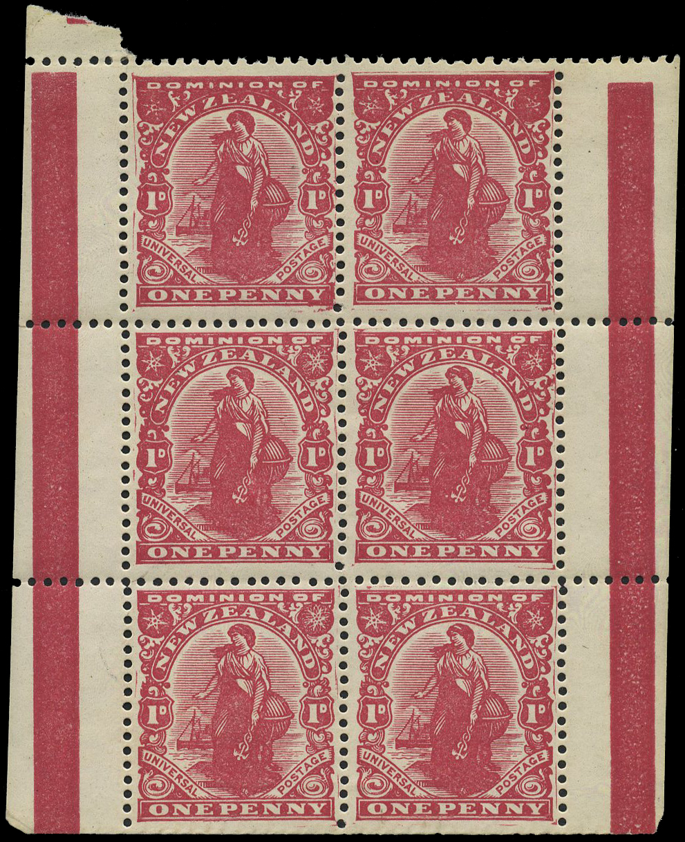 1912 1d carmine (pale dull shade), De La...