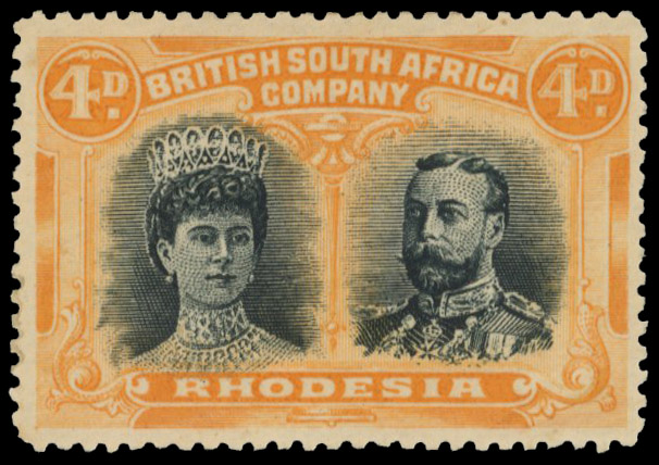 4d blue-black and yellowish orange RSC F1, position 6 mint