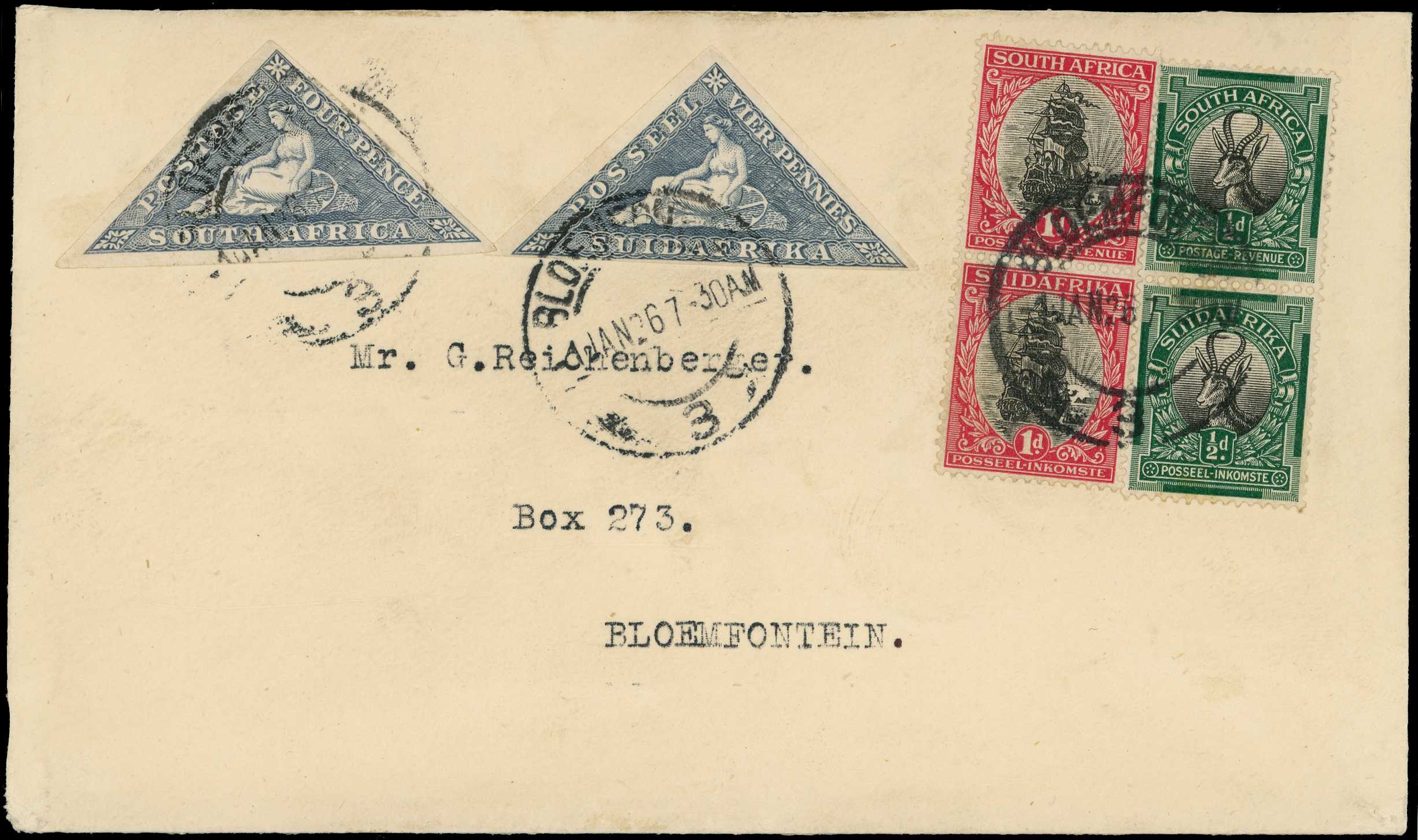 1926 Waterlow ½d and 1d vertical pairs and...