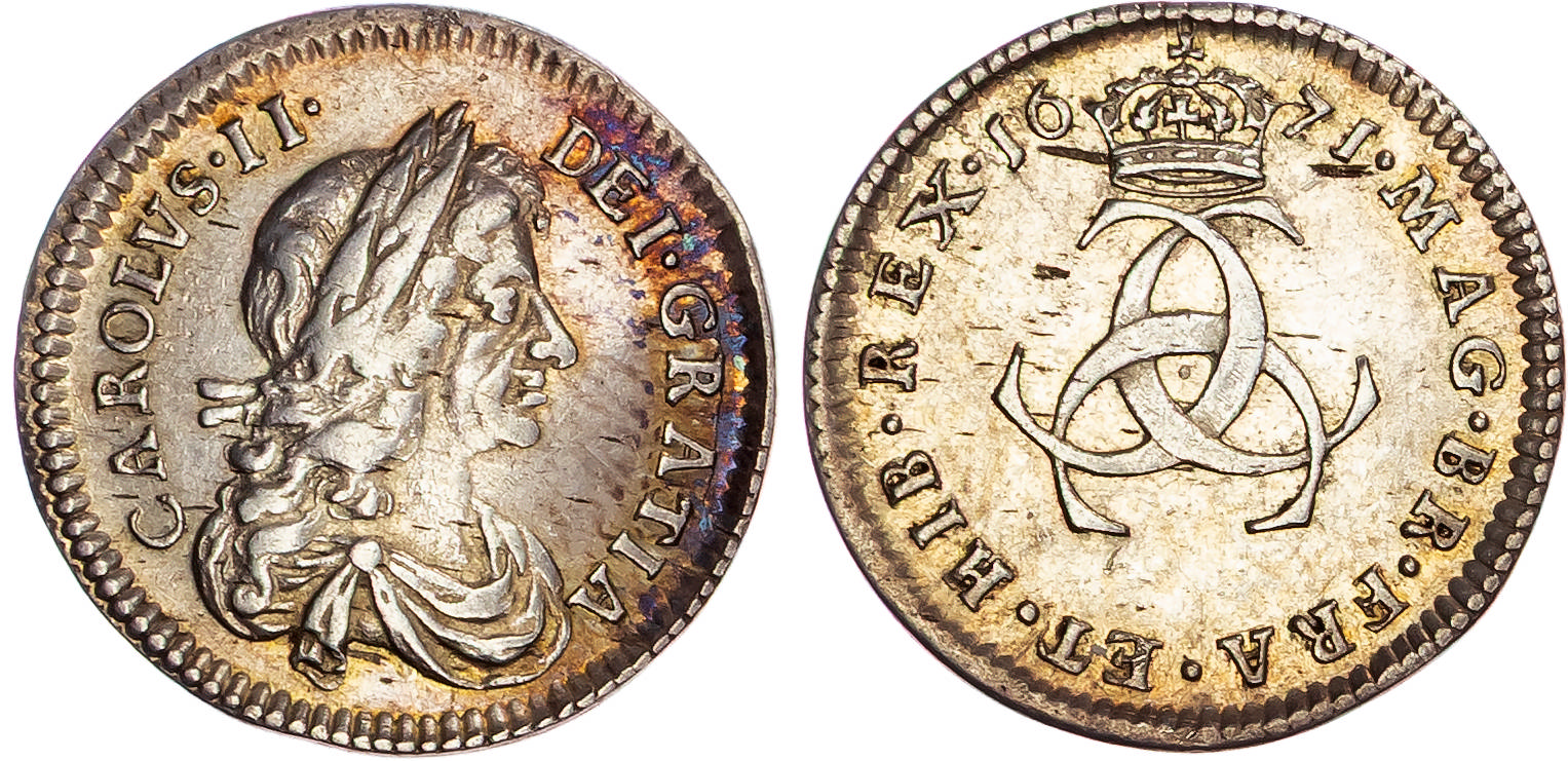 Charles II (1666-1685), AR Maundy Set, 1671.