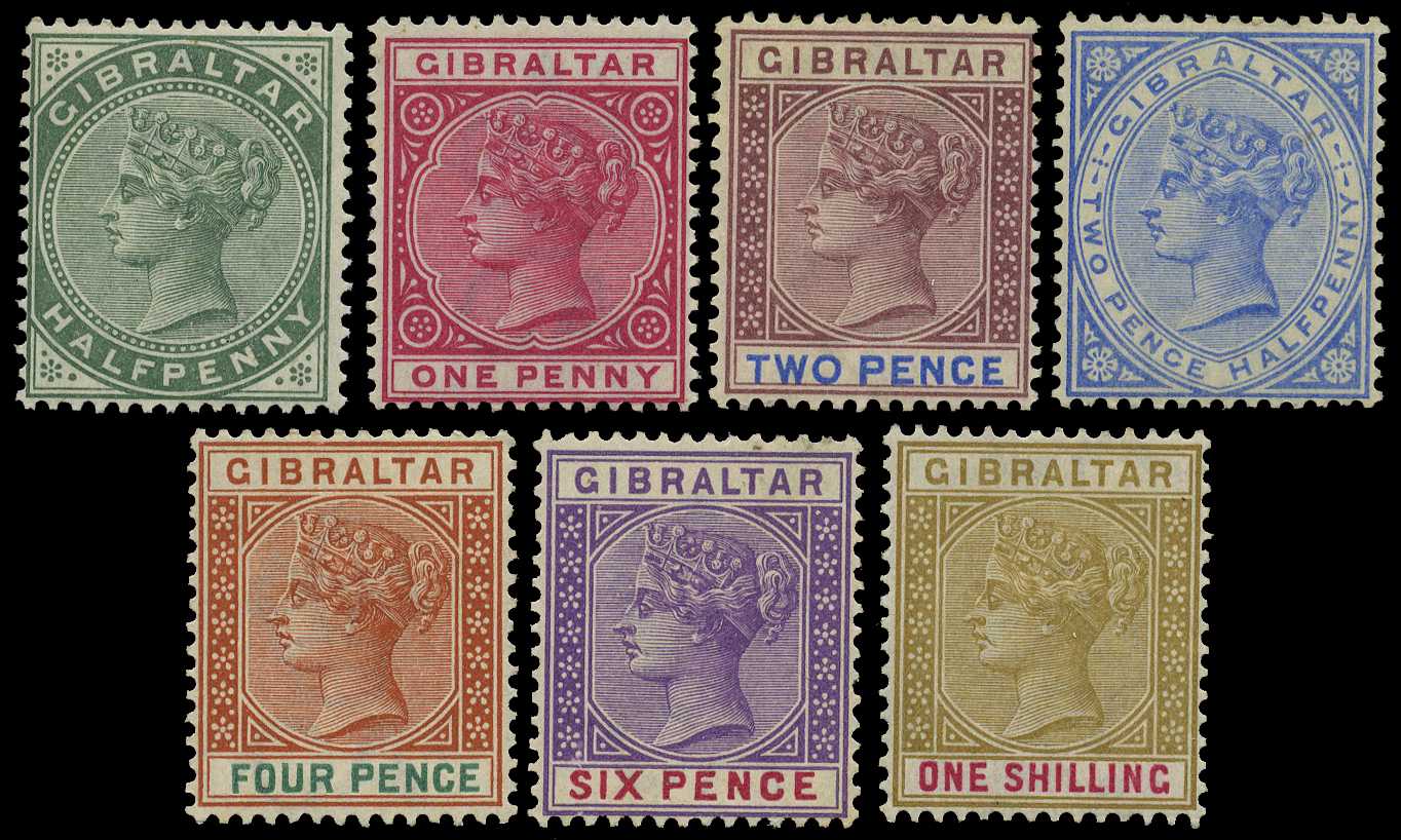 1898 Sterling re-issue set of seven fine...