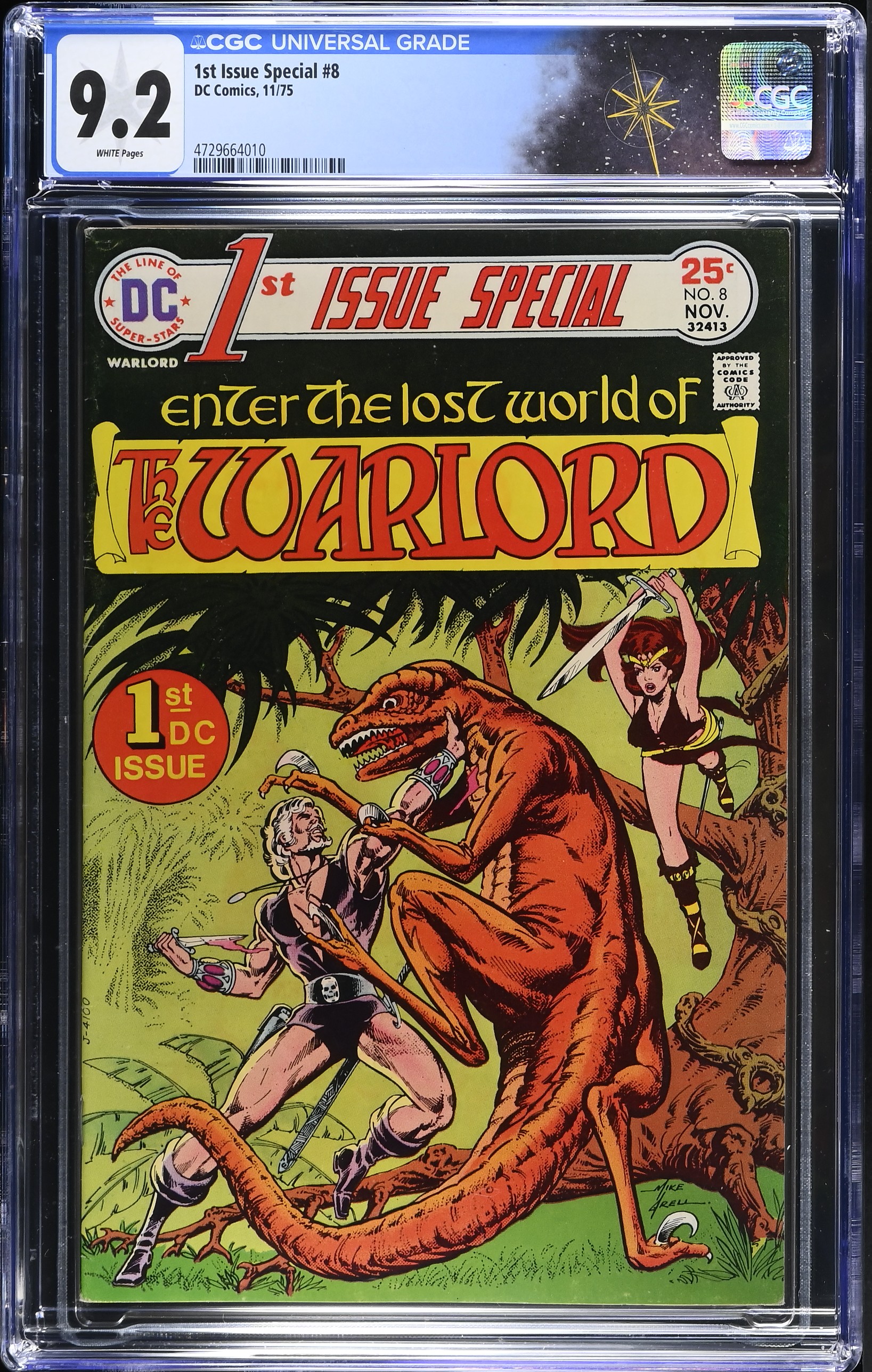 1st Issue Special #8 CGC 9.2 Origin & 1st Appearance of Warlord (DC Comics, 1975) White Pages