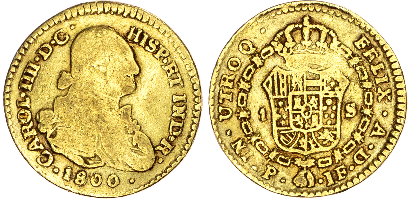 Colombia, Charles IV (1788-1808), gold 1 Escudos (2)