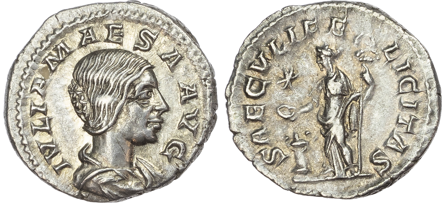 Julia Maesa, grandmother of Elagabalus (AD 218-224/5) AR Denarius, Rome, AD 218-222, 3.30g. 
