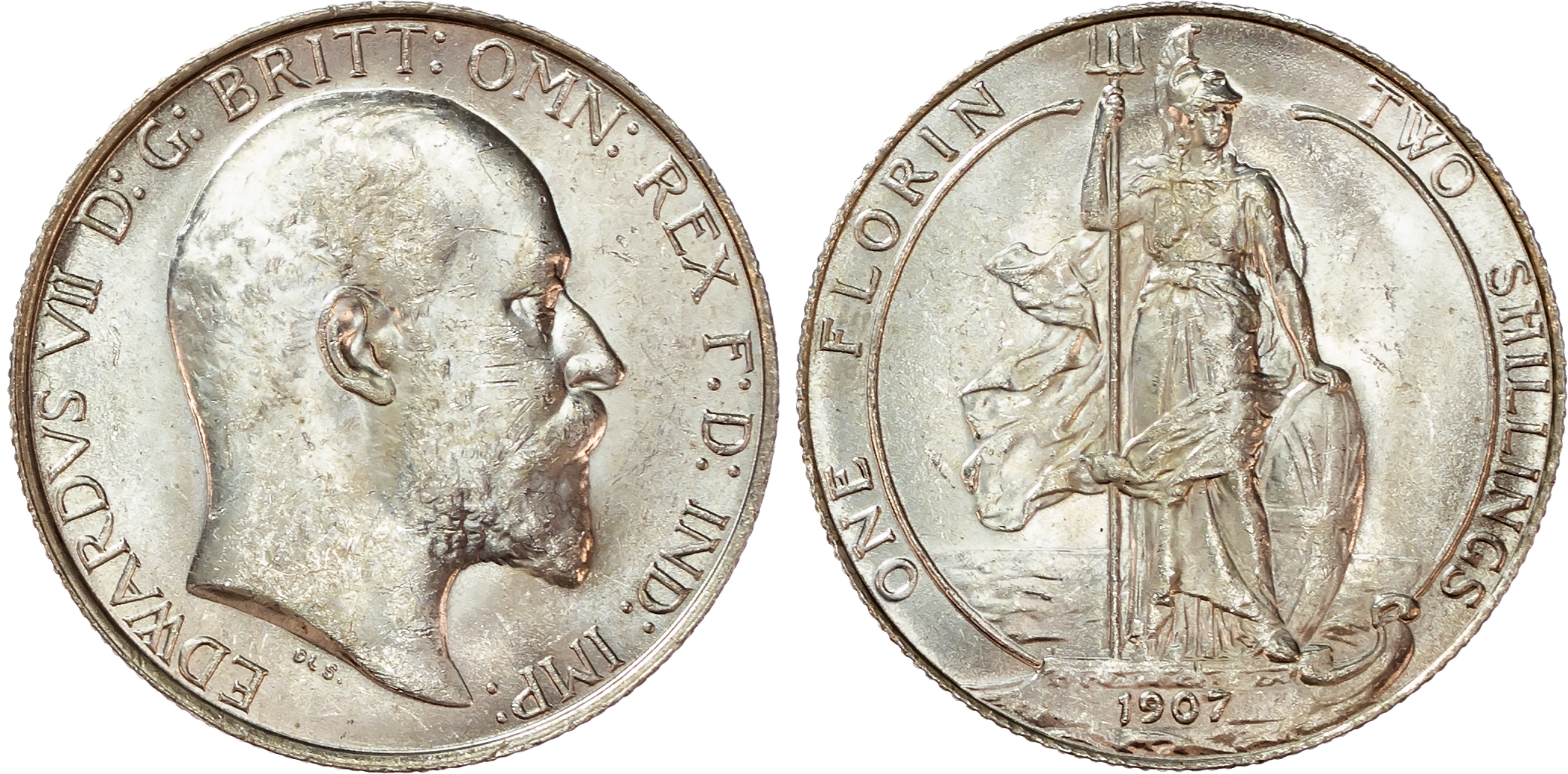 Edward VII (1901-1910) Florin, 1907.