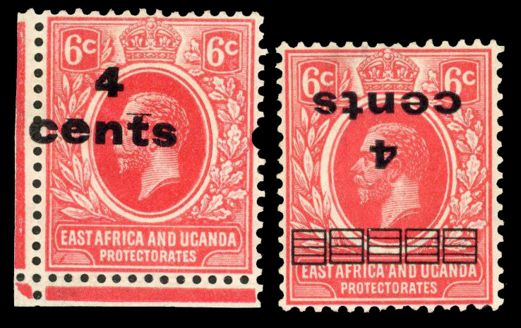 KUT SG 64-64c 4c on 6c varieties 