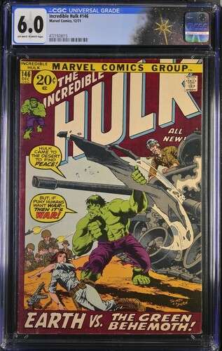 Incredible Hulk #146 CGC 6.0 Gerry Conway story, Herb Trimpe and John Severin cover and art (Marvel Comics, 1971)