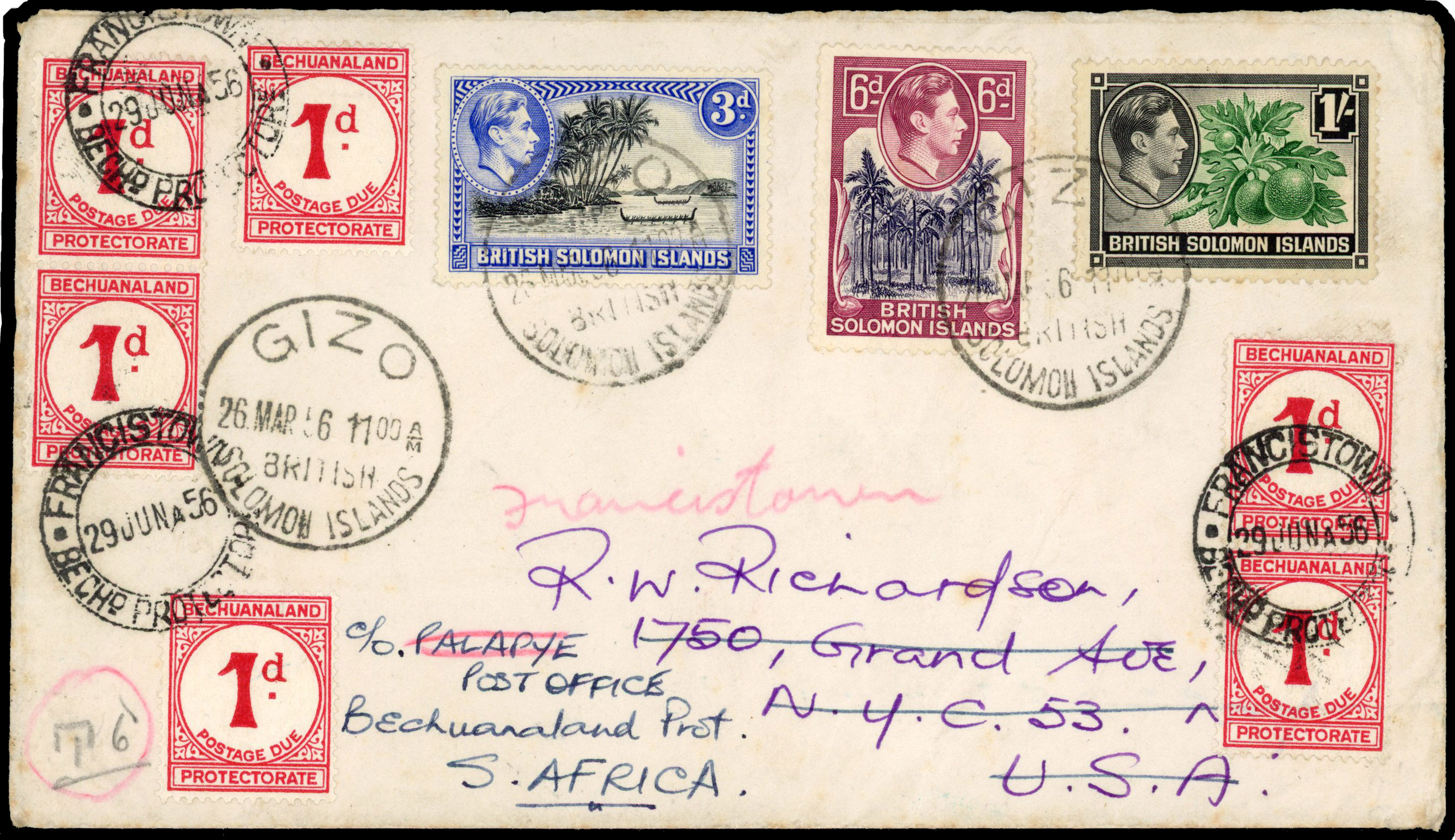 Bechuanaland SG D4 cover