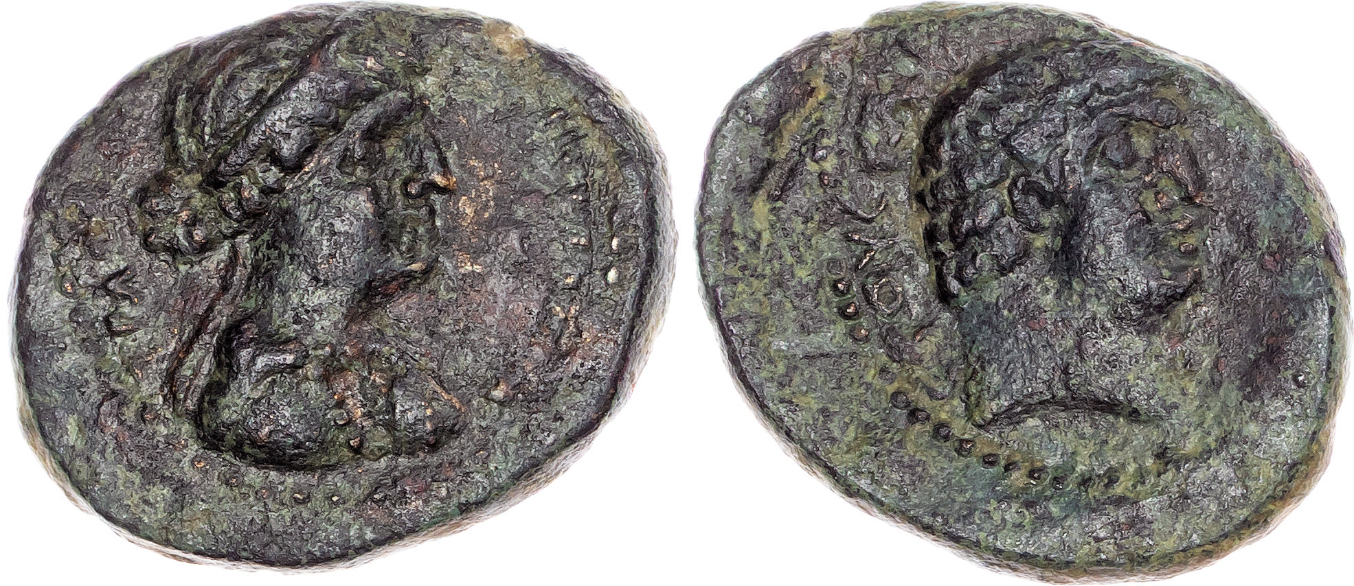 Cleopatra VII and Mark Antony (32-31 BC) Æ22, Chalkis, 10.04g.