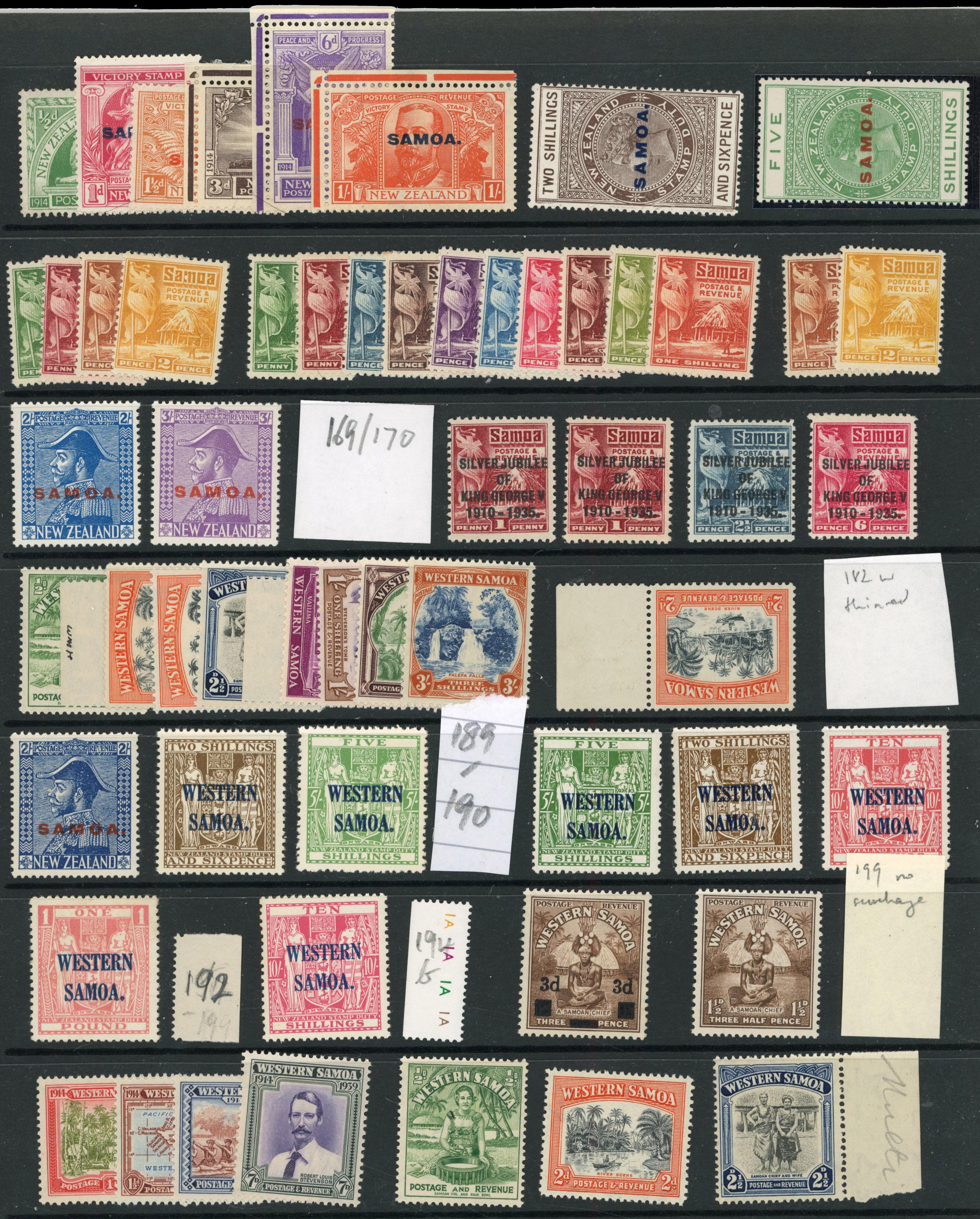 Samoa 1920-58 small collection mint