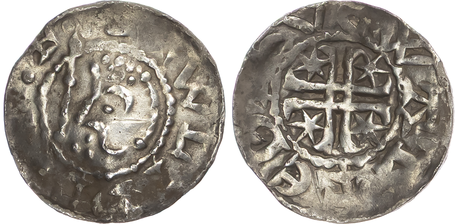 Scotland, William I (1165-1214), AR Penny, Short Cross and Stars type, phase B, c. 1205-c. 1230, Hue and Walter as moneyers.