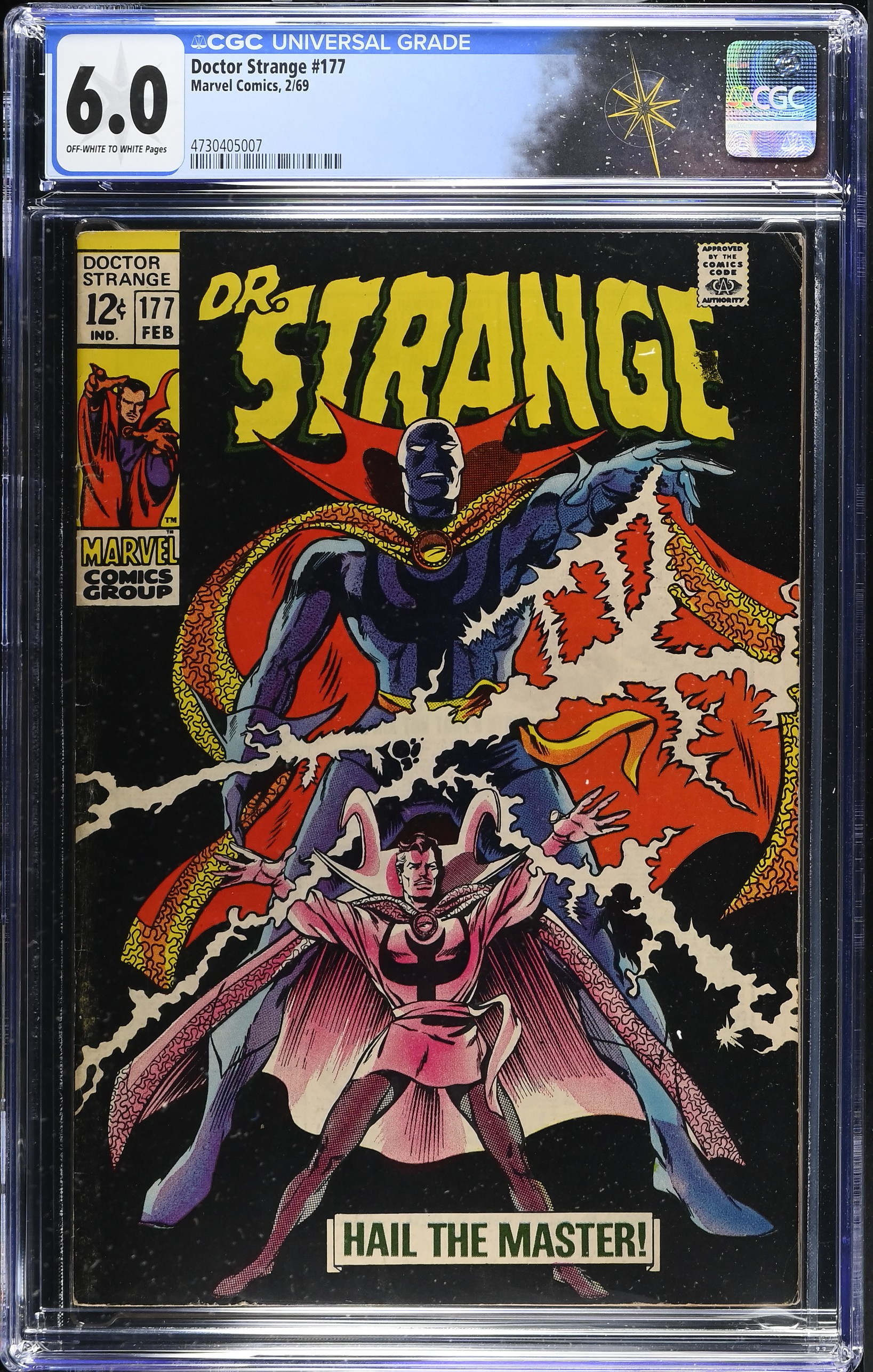 Doctor Strange #177 CGC 6.0 Debut of Doctor Strange's New Costume (Marvel Comics, 1969) Off-White to White Pages