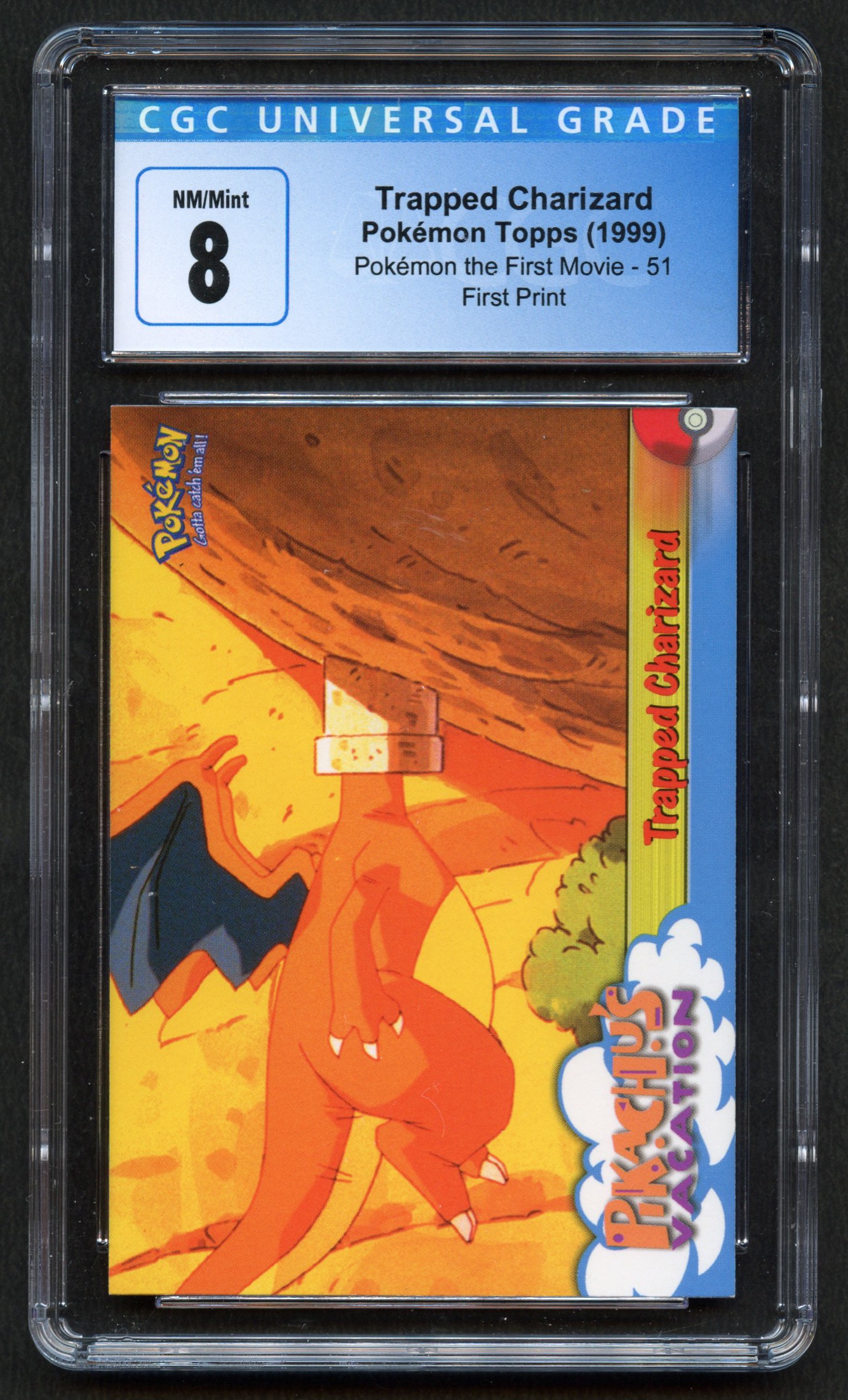 CGC 8 Trapped Charizard - Pokémon Topps (1999) 1st Print #51