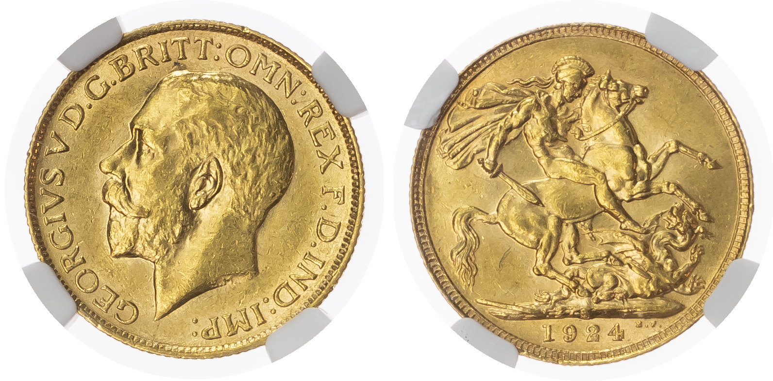 George V (1910-36) Sovereign, 1924, Sydney Mint, NGC MS61