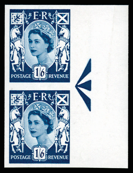 GB 1968 1s6d Grey-blue (Scotland, No watermark chalky paper 2 bands). Superb unmounted o.g right hand m… SGS13var