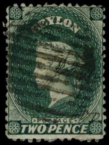 1863-66 2d bottle green, wmk CC, perf...