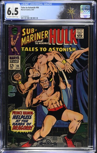Tales to Astonish #94 CGC 6.5 Roy Thomas and Stan Lee stories, Dan Adkins cover (Marvel Comics, 1967)