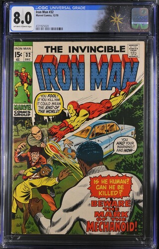 Iron Man #32 CGC 8.0 "Beware the Mechanoid!" (Marvel Comics, 1970) Off-white to white pages