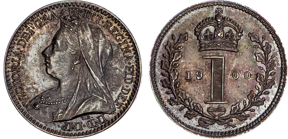 Victoria (1837-1901), AR Maundy Set, 1900.