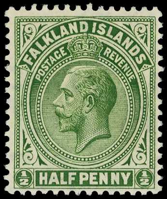 1918 ½d yellow-green with albino WAR...